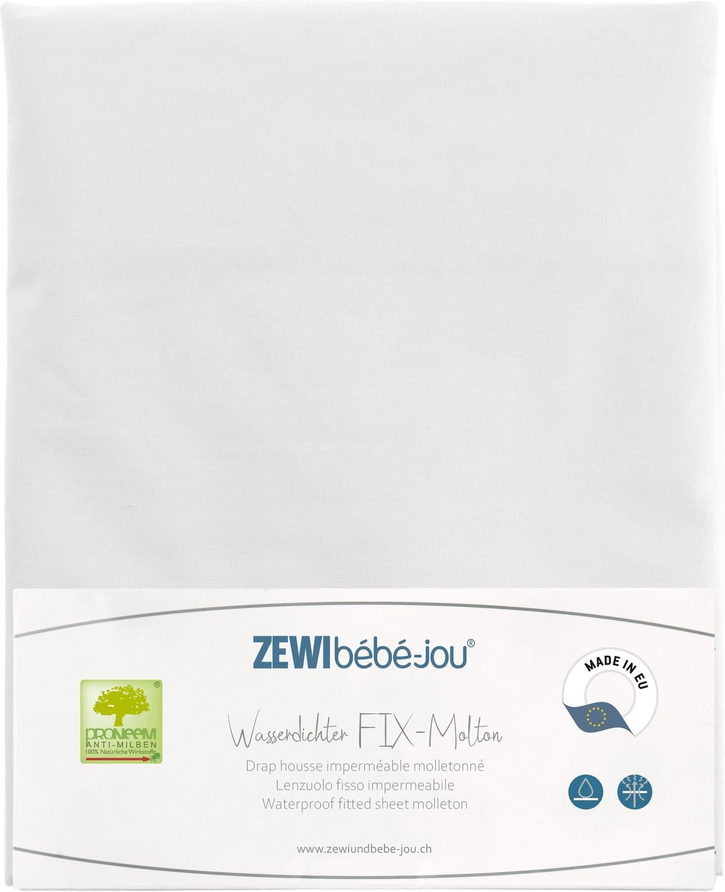Matratzenschutzbezug ZEWI BÉBÉ-JOU "Wasserdichter Fix-Mol", weiss (weiß), B:120cm L:60cm, Obermaterial: 100% Baumwolle, Matratzenzubehör, Matratzenschutzbezug weiß B/H/L: 120cm x 60cm