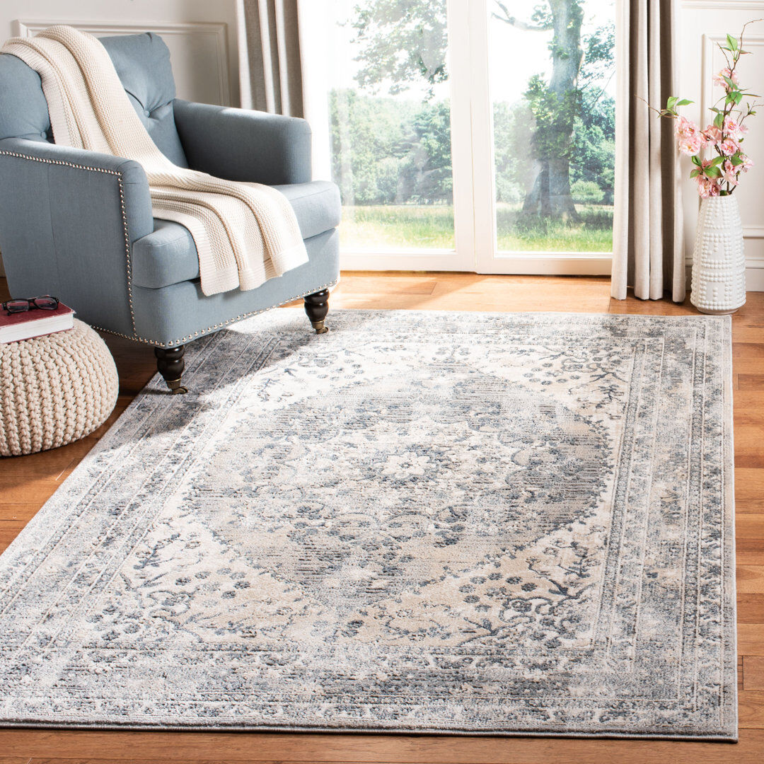Bloomsbury Market Ippolito Rectangle Oriental Area Rug Beige Rectangle 122 x 183 cm