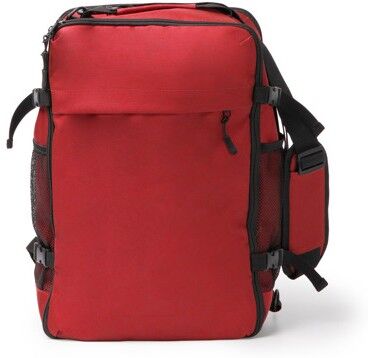 Grand sac à dos de voyage publicitaire en RPET 600D Brunox rouge TAILLE UNIQUE ADULTE