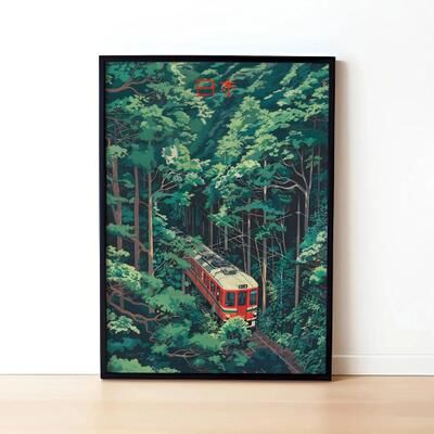 Inspired Living Tokyo Rainy Night Canvas Print Japanese Cityscape Wall Decor 50x70cm No Frame wo734