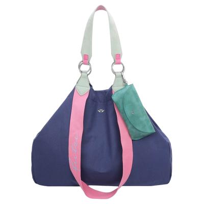 Henkeltasche FRITZI AUS PREUSSEN "Izzy", Damen, Gr. B/H/T: 16cm x 36cm x 50cm, blau, Baumwolle, unifarben, Taschen, aus veganen Materialien