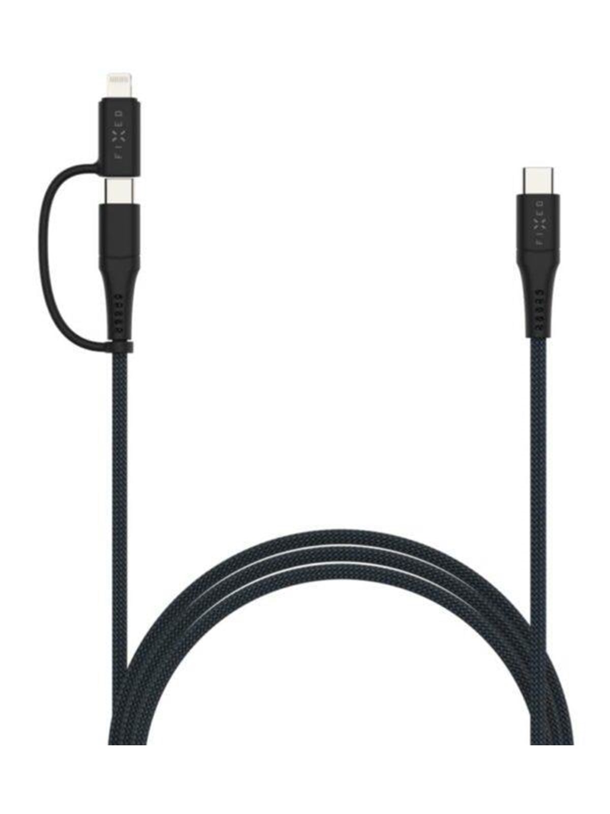 FIXED 2in1 Combo 60W - USB-C USB-C / Lightning - 3m - Schwarz