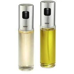 Gefu Essig- und Ölsprüherset 2er Set NEVA ¦ transparent/klar ¦ Glas,Edelstahl ¦ Maße (cm): H: 18  Ø: 4.0