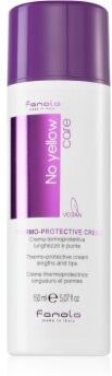 Fanola No Yellow Thermo-Protective Cream Creme nutritivo e termo-protetor para cabelo loiro e com madeixas 150 ml. No Yellow Thermo-Protective Cream
