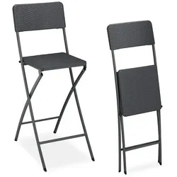 relaxdays 2er-Set Barhocker »Bastian« grau grau