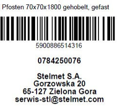 Weitere Holzpfosten Sichtschutzzaun 180 x 7 x 7 cm anthrazit