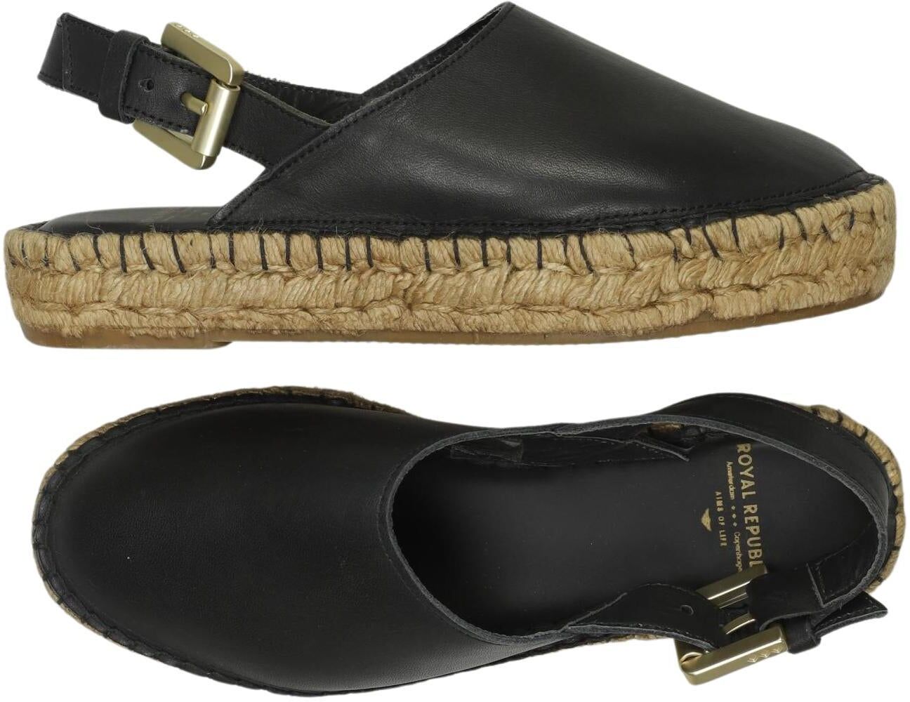 Royal Republiq Damen Halbschuh, Schwarz, Gr. EU 36, Leder - Second Hand