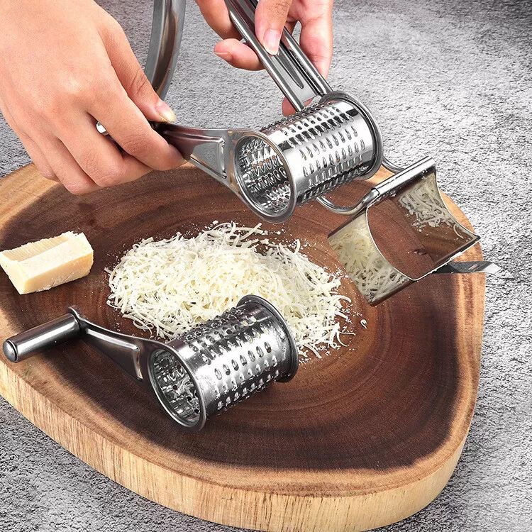 INF Râpe à fromage rotative multifonctionnelle râpe à fromage en acier inoxydable L