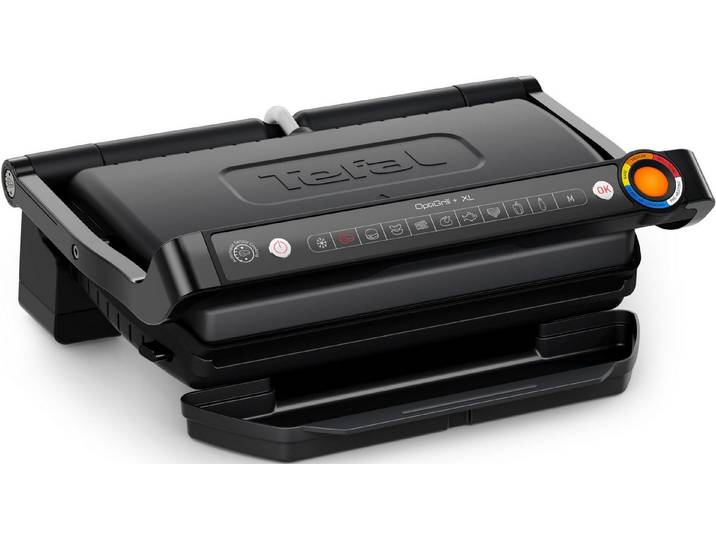 Tefal Kontaktgrill OptiGrill+ XL, erneuerte Kochstufenanzeige, 9 automatische Programme, 2000 W, ein manuelles Programm, spülmaschinengeeignete Platten, GC7278