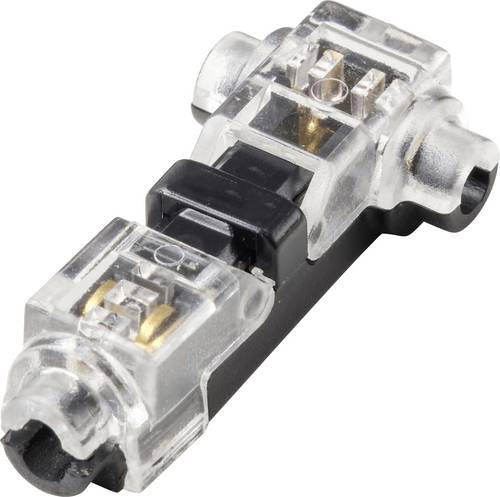 TRU COMPONENTS TC-14376152 Schnellverschluss flexibel: 0.5-0.75mm² starr: 0.5-0.75mm² Polzahl: 1 12 St. Durchsichtig, Schwarz