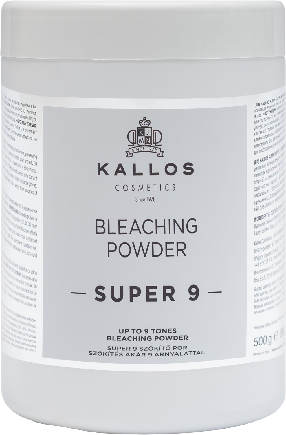 Kallos Super 9 Bleaching Powder 500 g KA-KJMN1656