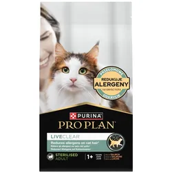 PRO PLAN LiveClear Futter für ausgewachsene Katzen nach der Sterilisation, reich an Lachs, 1,4 kg