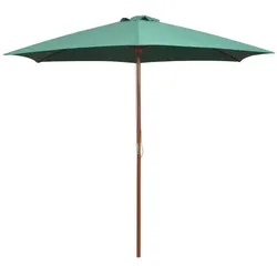 Helloshop26 - Gartenmöbel-Sonnenschirm mit Holzstange 270 x 270 cm grün 02_0008141
