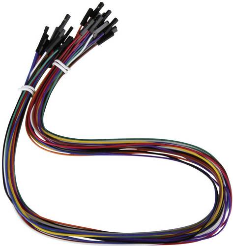 Joy-it RB-CB3-050 Jumper-Kabel Raspberry Pi, Banana Pi, Arduino [20x Drahtbrücken-Buchse - 20x Drahtbrücken-Buchse] 0.50m Bunt