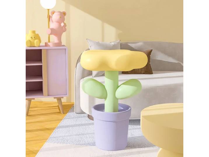 Table d'appoint en forme de tulipe pour filles, avec grande Base Stable, facile à installer, Table basse d'appoint moderne pour décoration de sol du salon