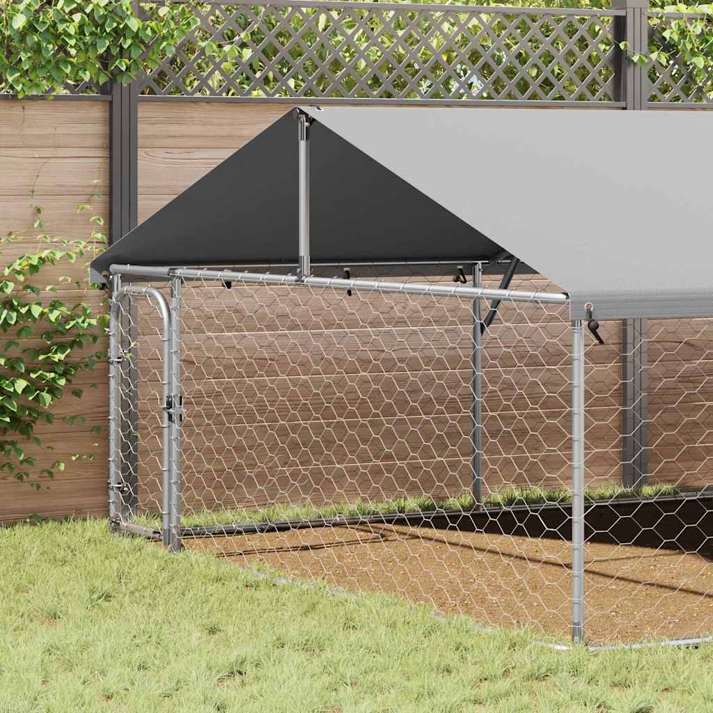 vidaXL Chenil extérieur avec toit 600x300x150 cm