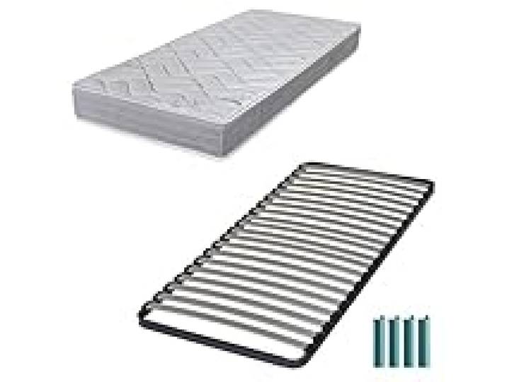 EBAC Literie Matelas et sommier 90x190 Mousse - Maryland - Soutien Ferme - Fabriqué en France