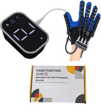 Uplifted Finds Hand Rehabilitation Robot Gloves For Stroke Recovery Finger Training And Exercise m blue Right