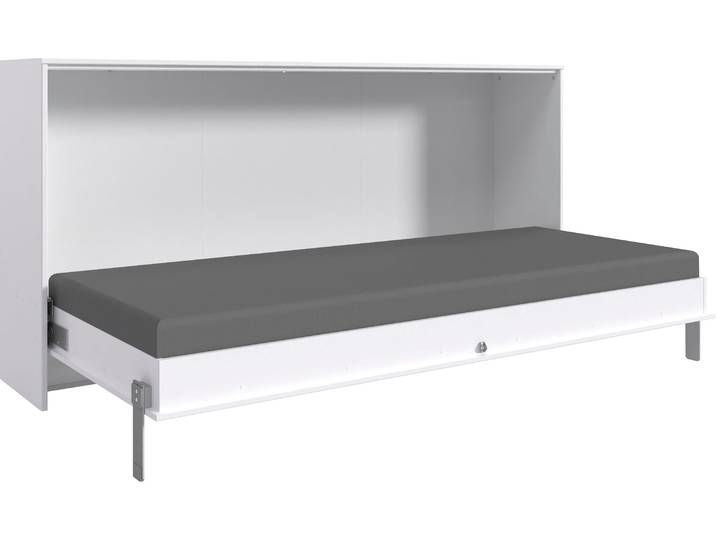 Schrankbett WIMEX Juist Schrankklappbett Gästebett , weiß, H:105cm, Schrankbetten, Schrankbett, horizontal klappbar, 3 Liegeflächen, mit Lattenrost, Made in Germany