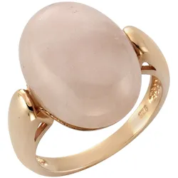 Zeeme Gemstones Ring Silber 925 mit echtem Rosenquarz 16x12mm