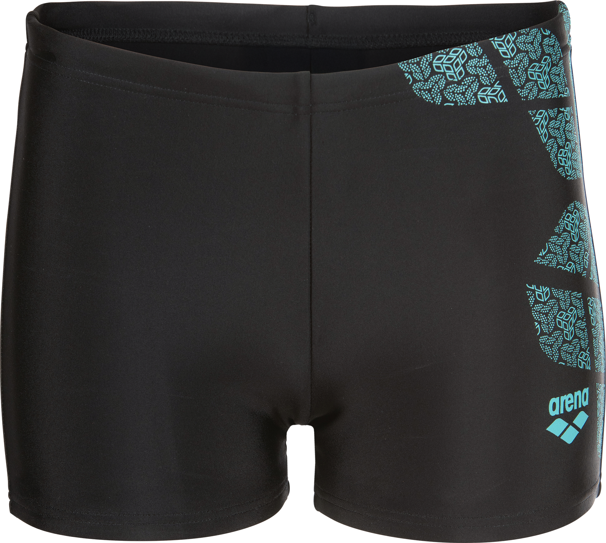 Badehose ARENA "B ARENA KIKKO SWIM SHORT", Jungen, Gr. 152 (146), N-Gr, schwarz (schwarz, water), Obermaterial: 80% Polyamid, 20% Elasthan, Badehosen Badehose schwarz, water 152 (146), N-Gr