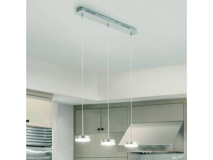 Fabas Luce Hängelampe Dunk, dimmbar, alu / grau / zink, für Wohn- / Esszimmer, Metall, Modern