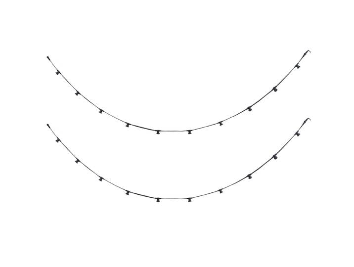 Guirlande lumineuse noire connectable avec prise 10m 20 lumières