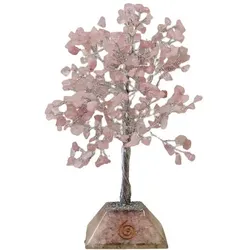 Gemstone Tree with Organite Base - 320 Stone - Rose Quartz
