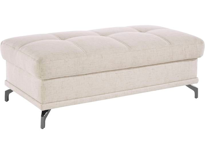 Polsterhocker OTTO HOME Costello, B: 133 cm , beige (natur), B:133cm H:47cm T:72cm, 100% Polyester;Samtoptik (100% Polyester), Hocker, Polsterhocker, individuell zu kombinieren, Federkern