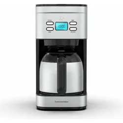 Continental Edison Elektrische Kaffeemaschine CECF12TIXTH 1,2 L 1,2 L, Filterkaffeemaschine, Grau