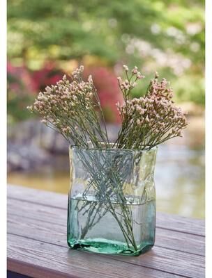 Signature Design by Ashley Taylow Green/Clear Vase (Set of 3)