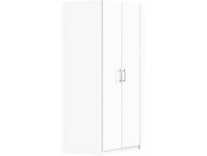 Eckkleiderschrank PRIESS Husum , weiss (weiß), H:196cm, Schränke, Eckkleiderschrank