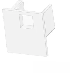 ISOLED Endkappe EC221 für LED Fliesenprofil UP10, IP20, mit Kabeldurchführung, weiß ISO-115865