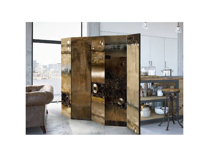 Paravent Metal Alliance Polaire Marron 225 x 172 x 3cm