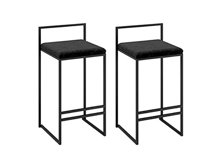 Tresenhocker Barstuhl Hocker Bistrohocker 2er Set Barhocker Samt Barstühle mit Rückenlehne Barhocker Küchenhocker Esszimmerstühle