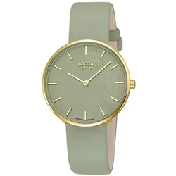 Boccia 3387-04 Uhr für Damen Quarz Titan Hellgrün/Goldfarben
