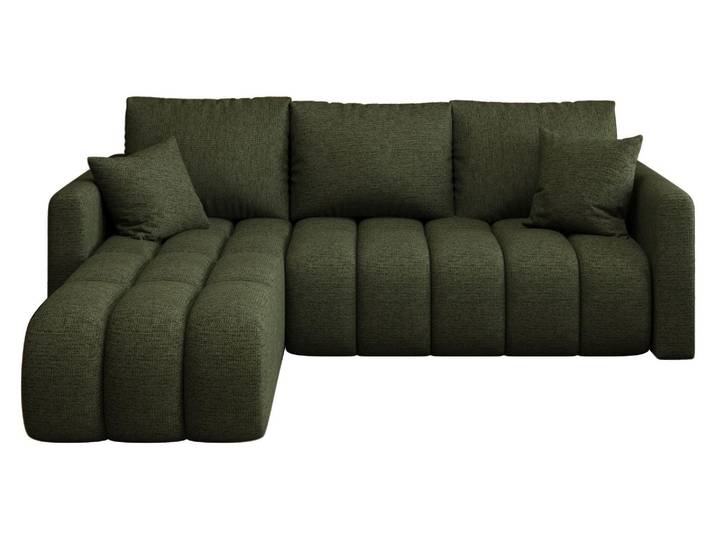CORNERO Ecksofa mit schlaffunktion GARDA links grün Strickstoff Aragon 39 - Schlaffunktion, Bettkasten