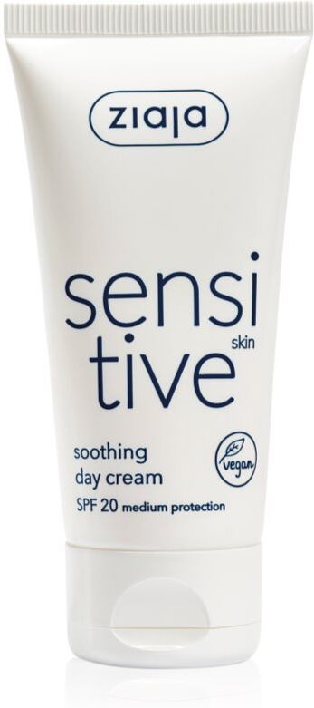 Ziaja Sensitive die beruhigende Creme für trockene und juckende Haut im Gesicht SPF 20 50 ml