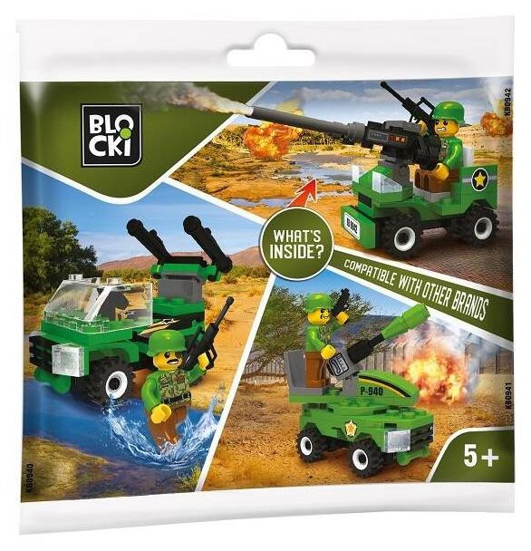 Blocki Myarmy Verzamelfoldertje met miniature militaire voertuigen en sets