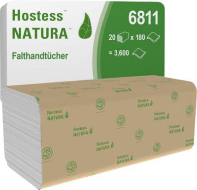 Kimberly-Clark® Papierhandtücher Hostess™ Natura™ 6811, Zick-Zack-Falzung, 2-lagig, 20 x 180 Blatt, Recyclingpapier, grau