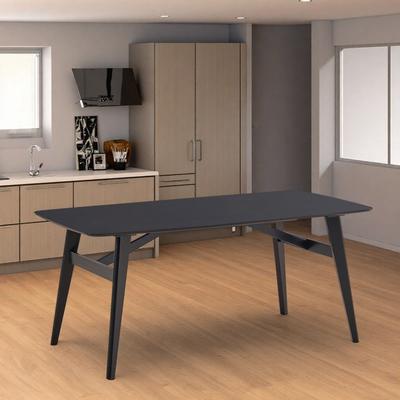 ZWYO HOSIMU "71"" Modern Rectangular Dining Table, MDF Kitchen Table with Rubberwood Legs for 6-8"