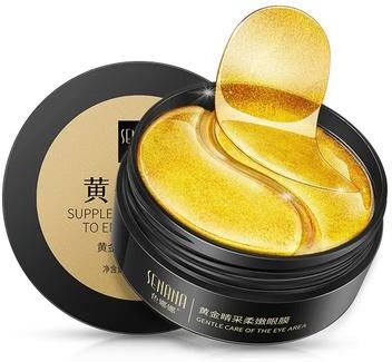 Multisell Products Hub Golden Moisturizing Collagen Eye Mask For Nourishing & Relieving Eye Fatigue Korean Skin Care gold Eye Mask