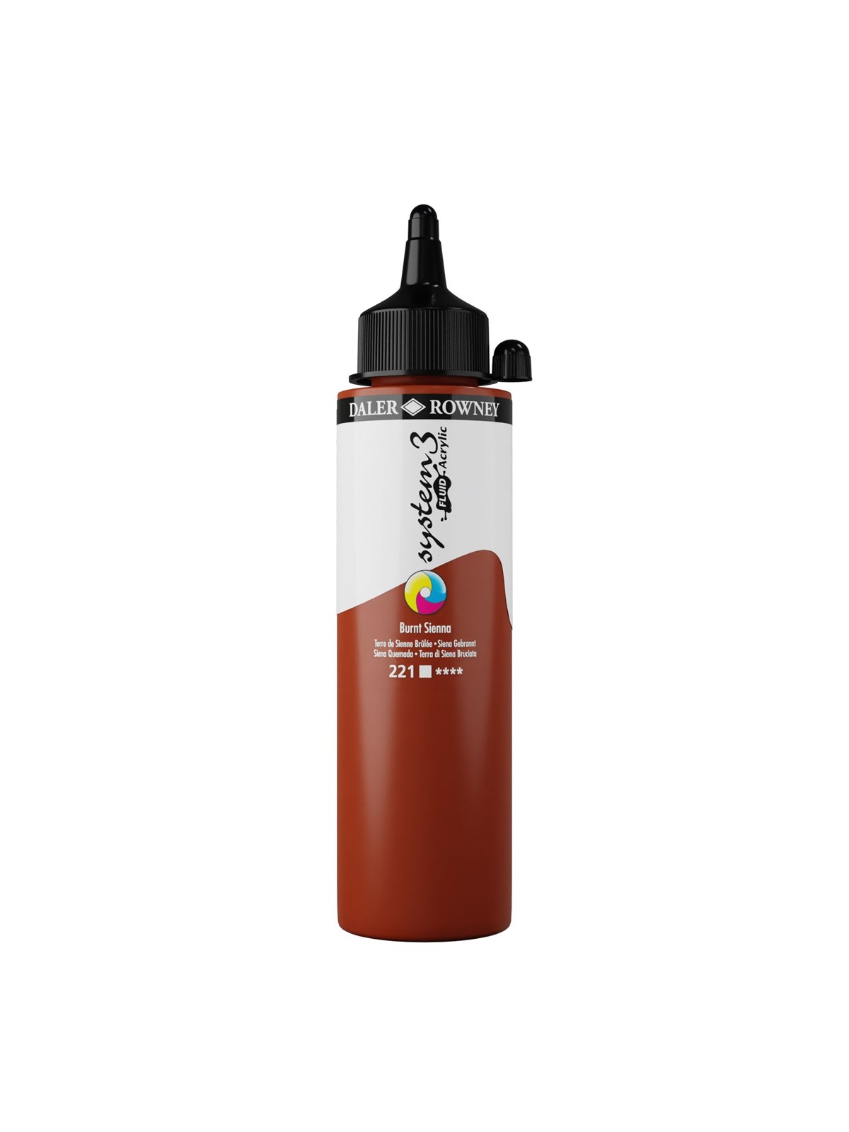 Daler-Rowney System3 Fluid Acrylic 250 ml Burnt Sienna