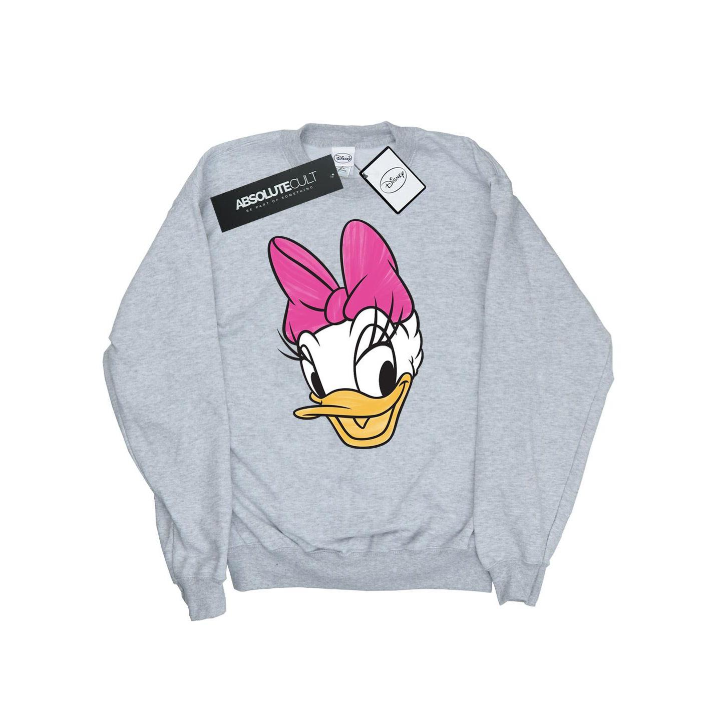 Disney Heren Daisy Duck Hoofd Geschilderd Sweatshirt (Sportgrijs)