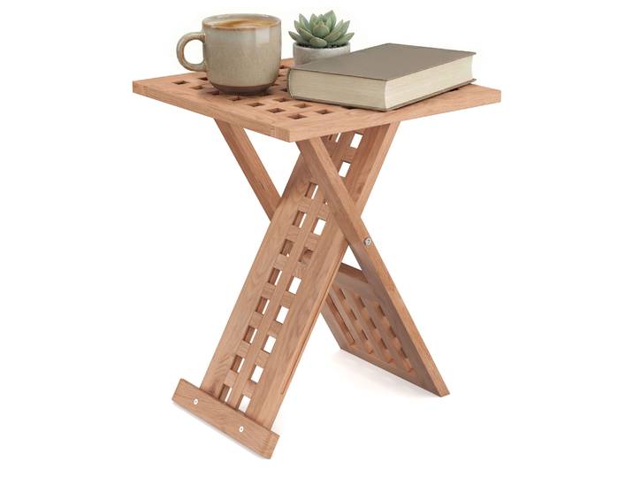 Beistelltisch Holz SILVIO klappbar 33 x 33 x 41 cm natur
