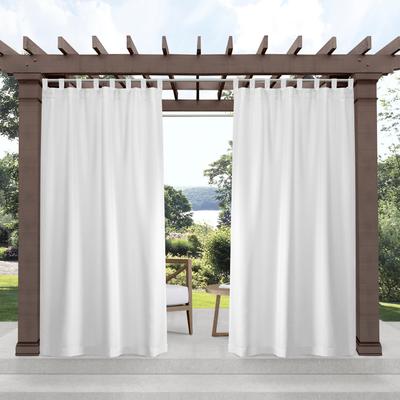 ATI Home Indoor/Outdoor Solid Cabana Tab Top Curtain Panel Pair