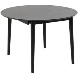 Actona »Montreux« Esstisch rund Eiche schwarz Furnier Ø 115/154x75 cm / Eiche schwarz Furnier