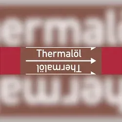 Rohrleitungskennzeichen Thermalöl - 33000x90 mm Folie selbstklebend