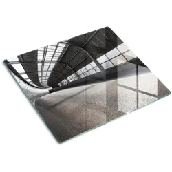 GLASPLATTE 60x52 cm Straße im Tunnel