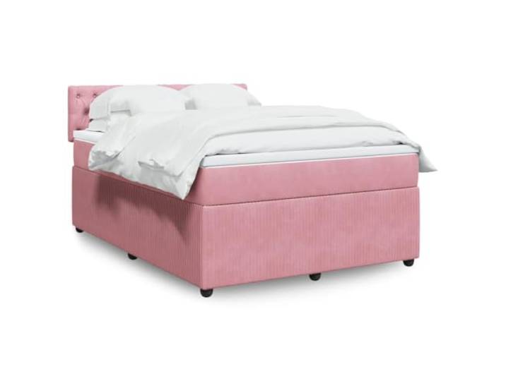 RJPLMFV Lattenrost mit Matratze, Rosa, 140 x 200 cm, Velours Individuelle Taschenfedern, abnehmbarer Bezug, waschbar, individuelle Unterstützung, optimale Atmungsaktivität